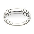 Accent Plus Accent Plus 10018633 Silver Circles Mirrored Tray 10018633